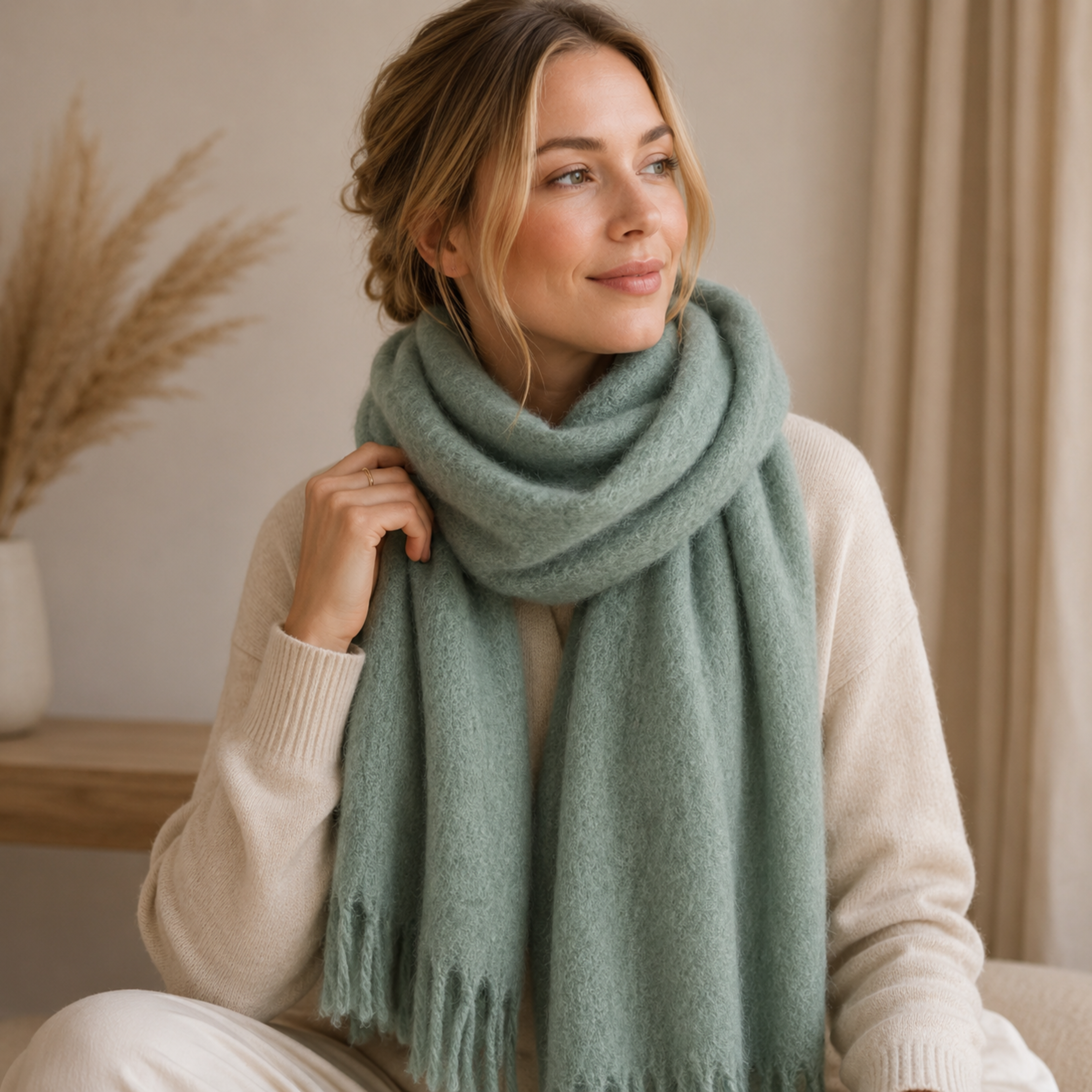 Soul Collection Schal „Slow Living“ - Kuscheliger Winterschal aus recyceltem Polyester