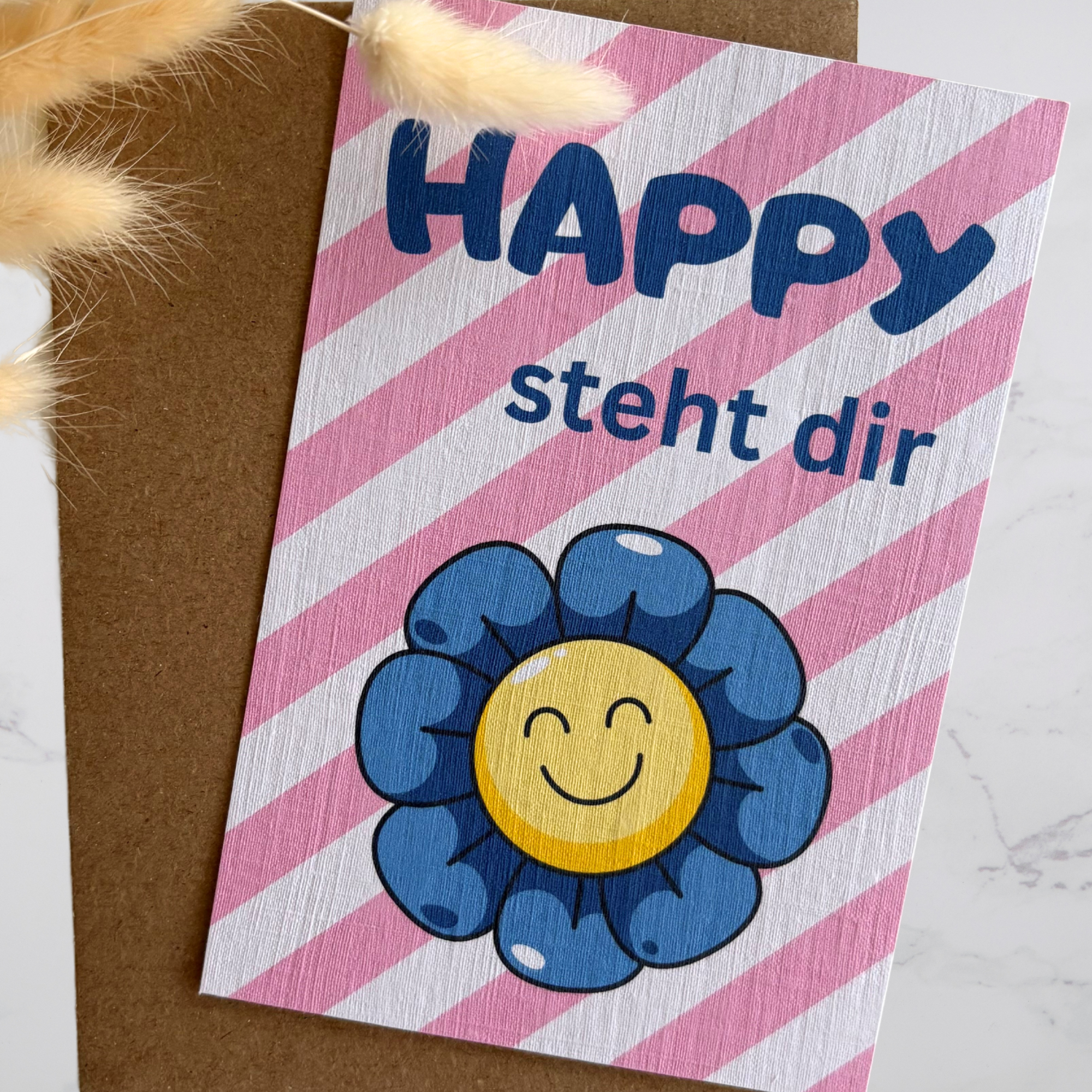 Grußkarte – happy steht Dir