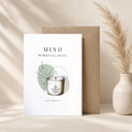 Grußkarte Mind Mindfullness – Leinenkarte mit Umschlag, Achtsamkeit, Balance & Geschenkidee
