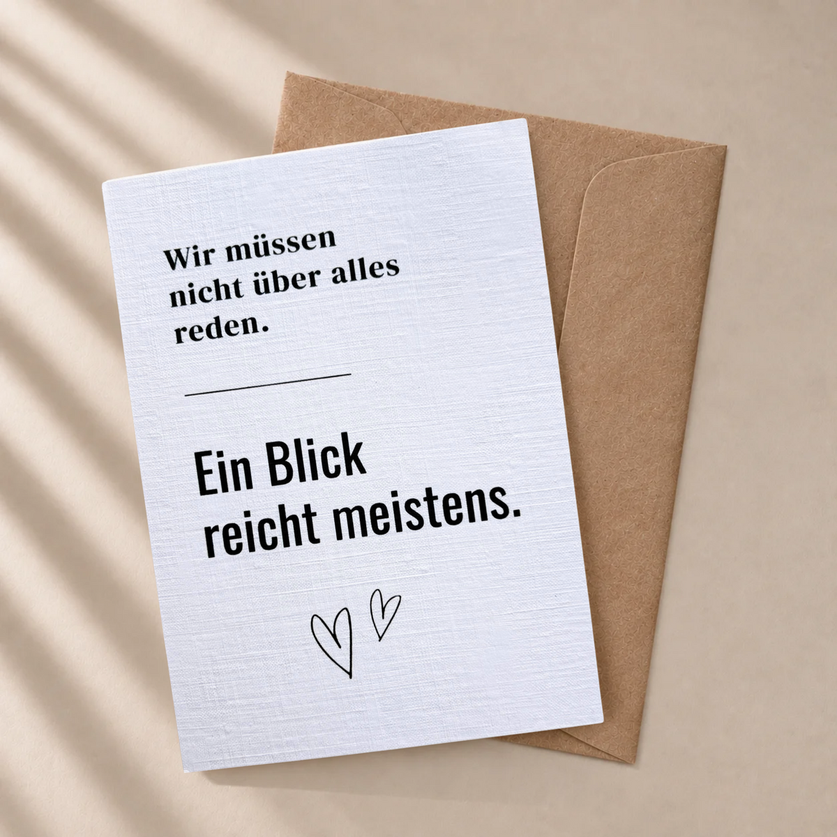 Freundschaftskarte „Ein Blick reicht meistens“ mit Umschlag (A6)