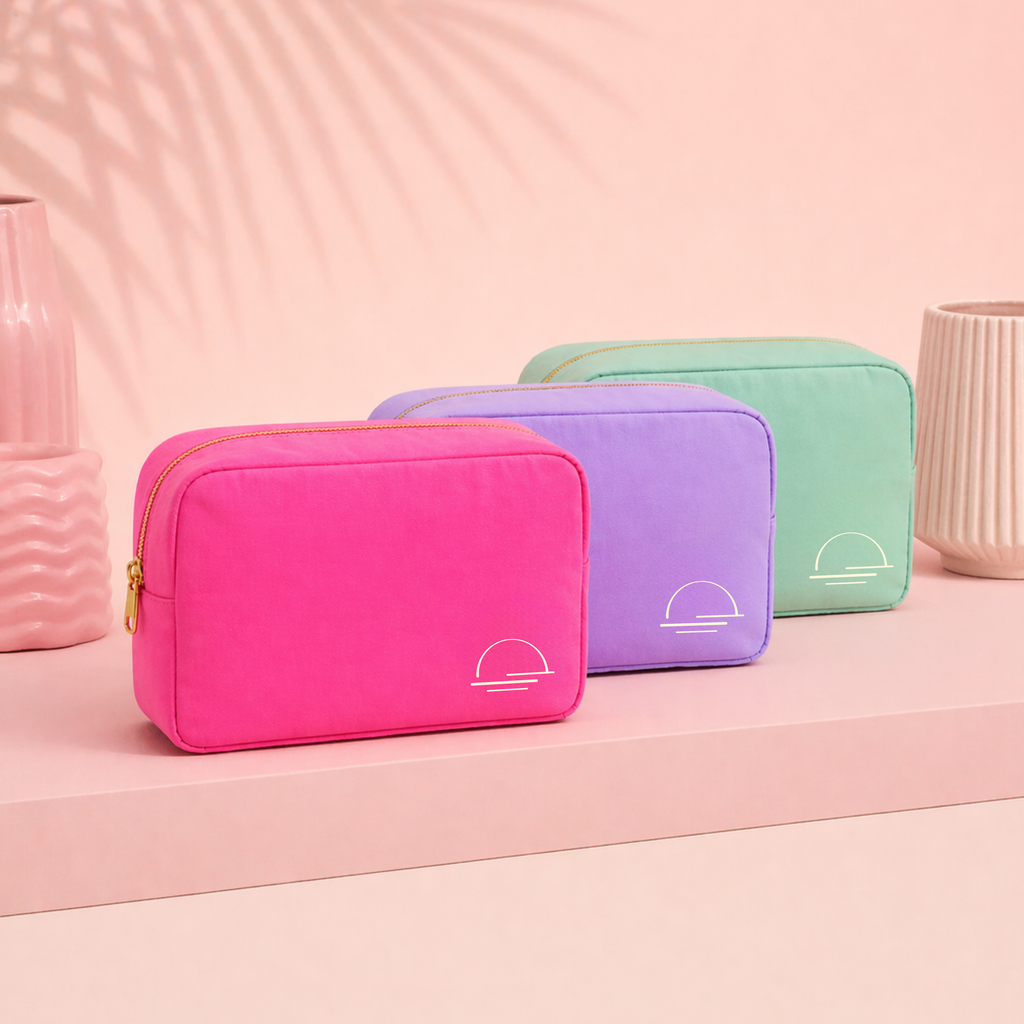 Accessoire Case Pop Collection – Kosmetikbeutel, Clutch & Strandtasche aus recyceltem Polyester