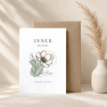 Grußkarte Inner Bloom – Leinenkarte mit Umschlag, Achtsamkeit, Balance & Geschenkidee