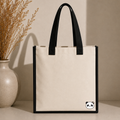 Panda Collection Tragetasche – Minimalistische Canvas Bag mit Panda Print