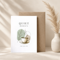Grußkarte Quiet Moments – Leinenkarte mit Umschlag, Achtsamkeit, Balance & Geschenkidee