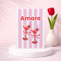Grußkarte „Amore“ mit Umschlag – romantische Karte auf 300g Papier