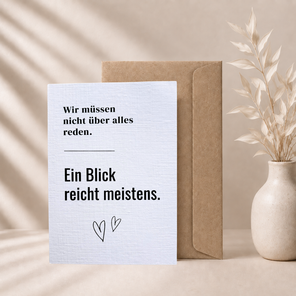 Freundschaftskarte „Ein Blick reicht meistens“ mit Umschlag (A6)