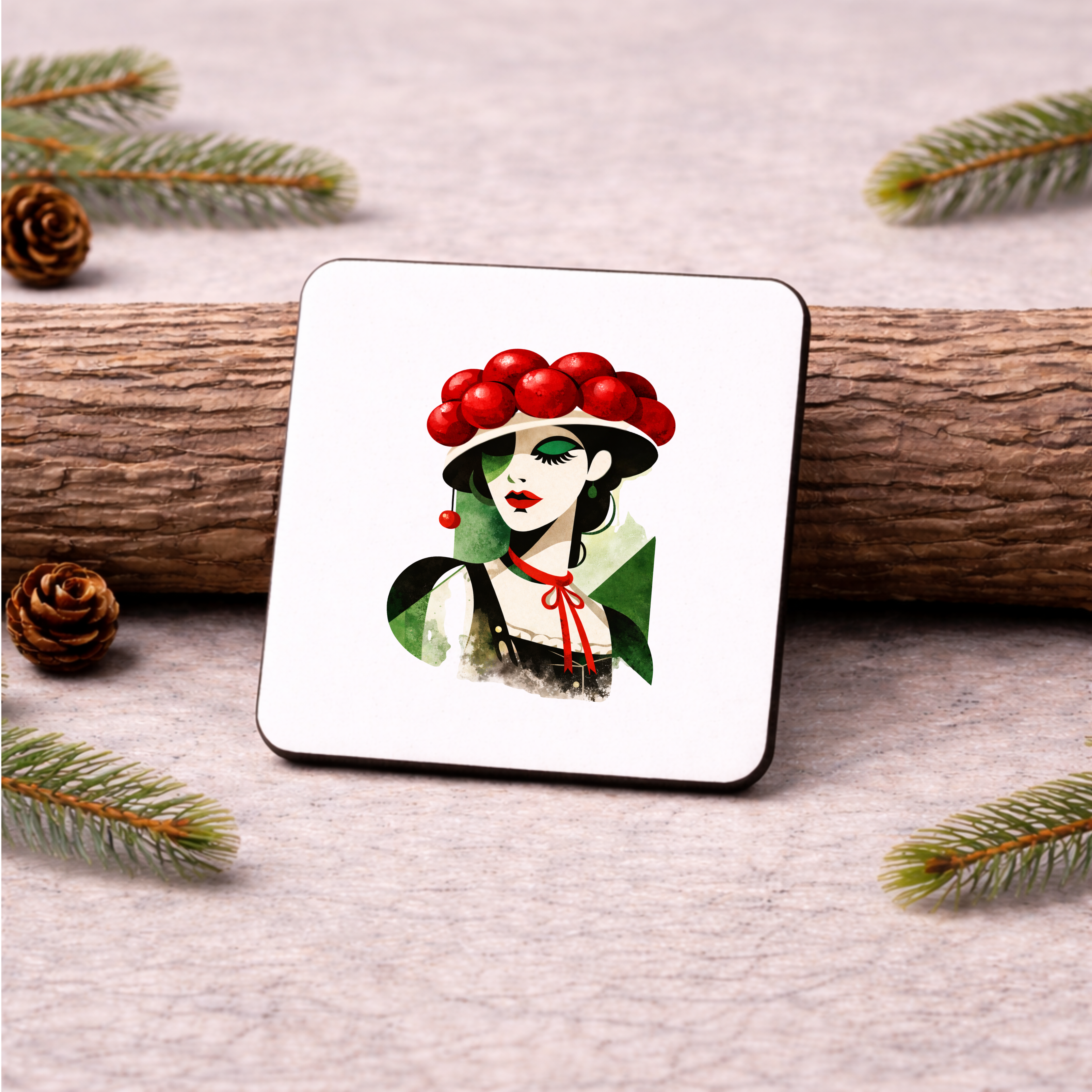 Untersetzer „Black Forest Collection“ – Schwarzwald Design aus Holz/Kork – einzeln oder als Set erhältlich