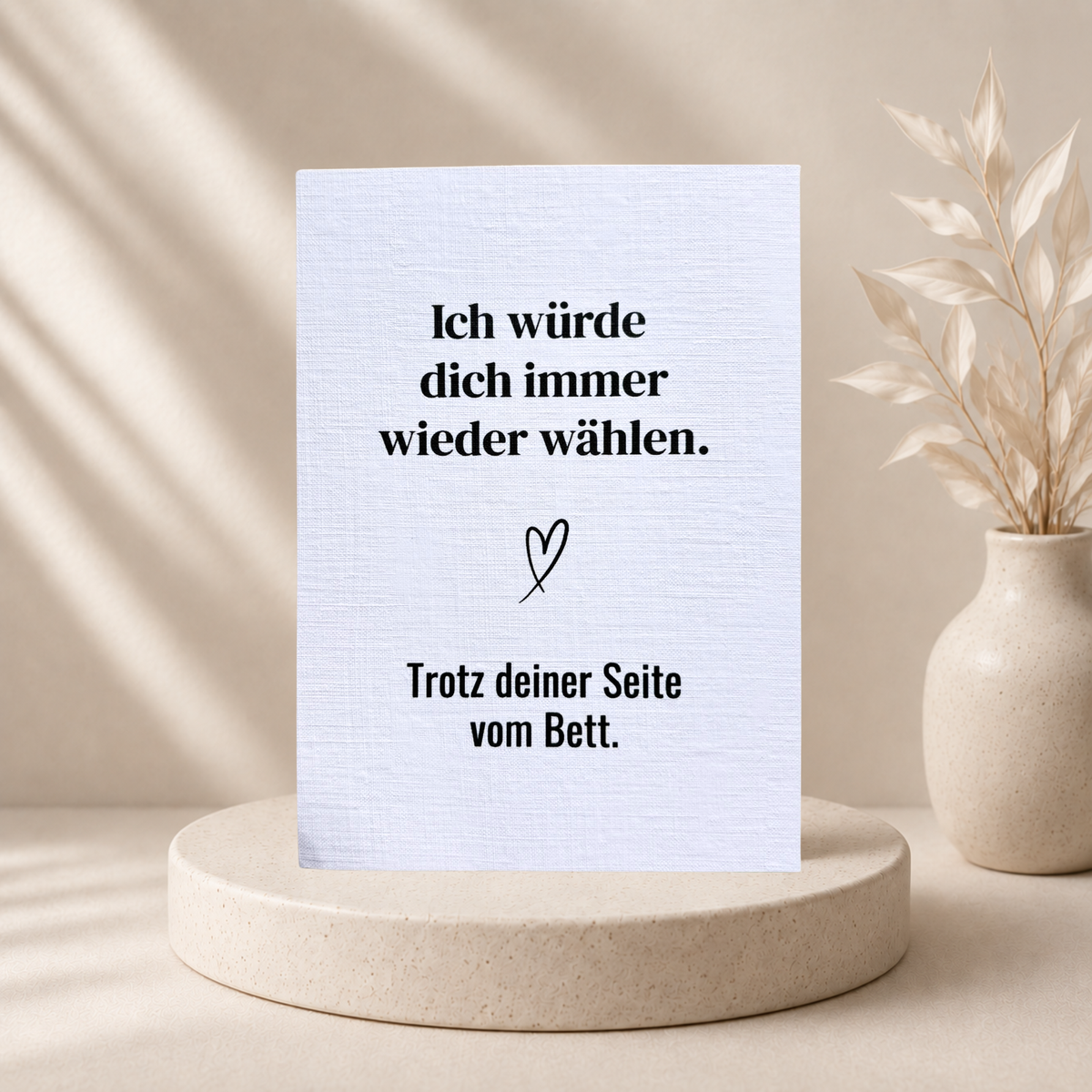 Lustige Liebeskarte für Partner „Immer wieder dich“ mit Umschlag (A6)