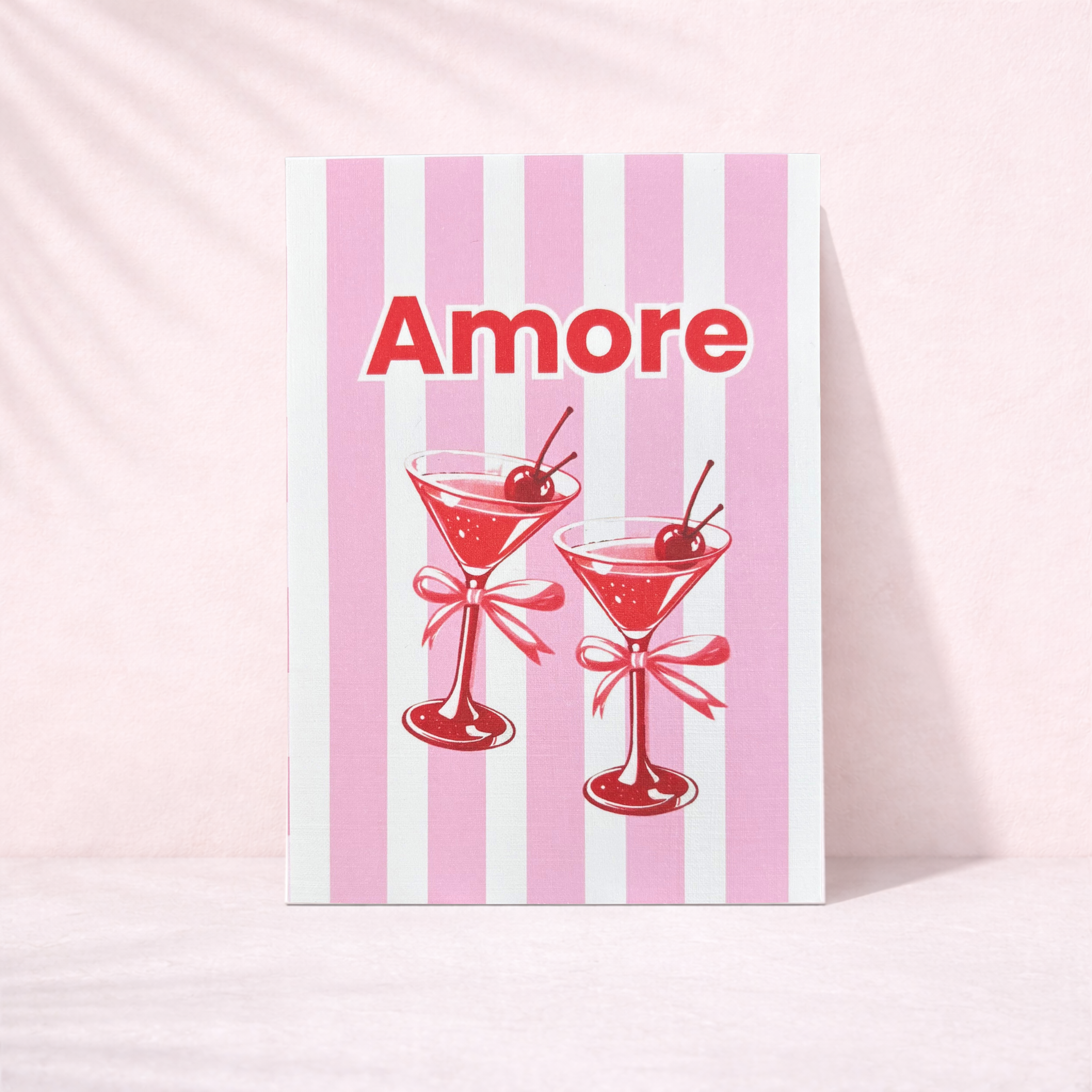 Grußkarte „Amore“ mit Umschlag – romantische Karte auf 300g Papier