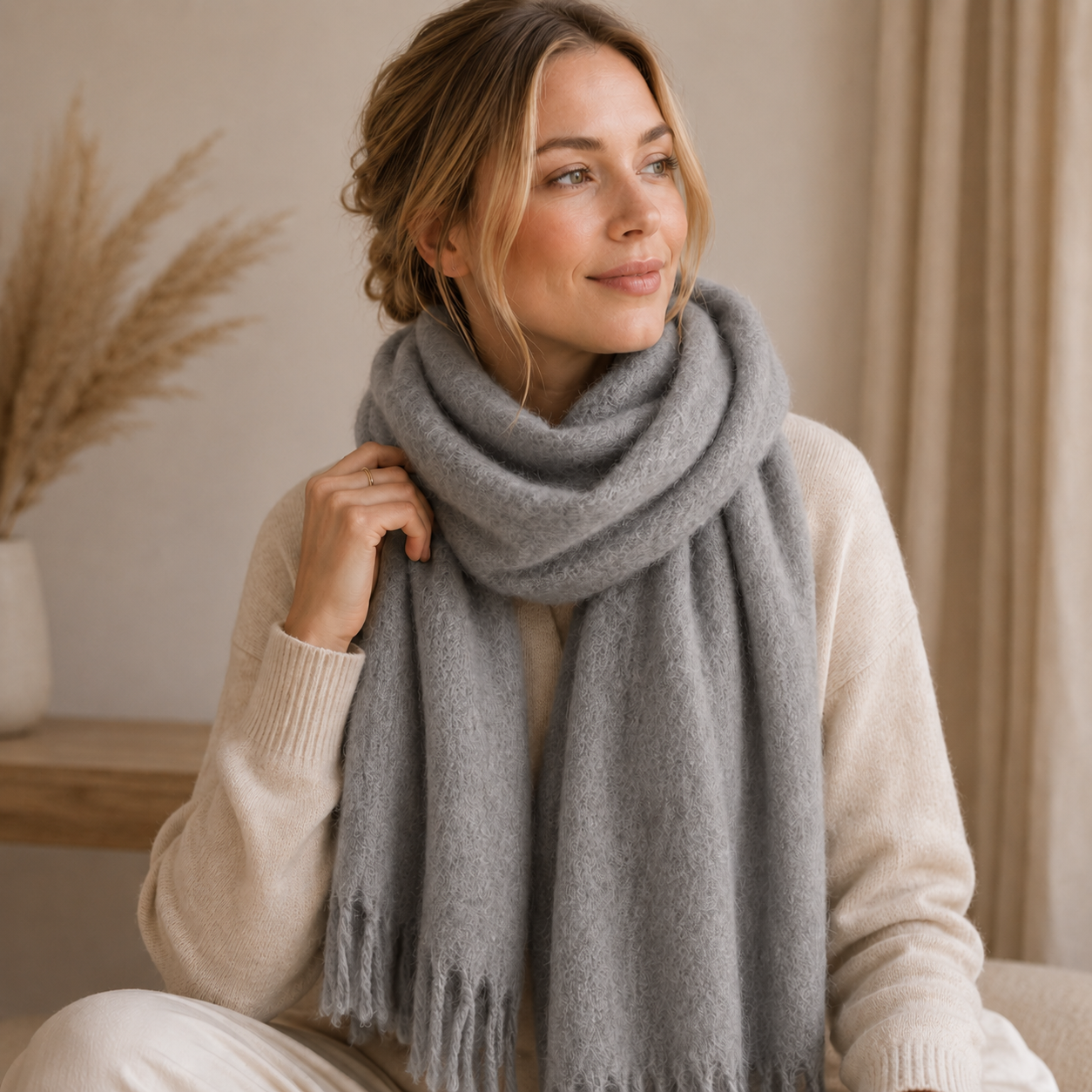 Soul Collection Schal „Slow Living“ - Kuscheliger Winterschal aus recyceltem Polyester