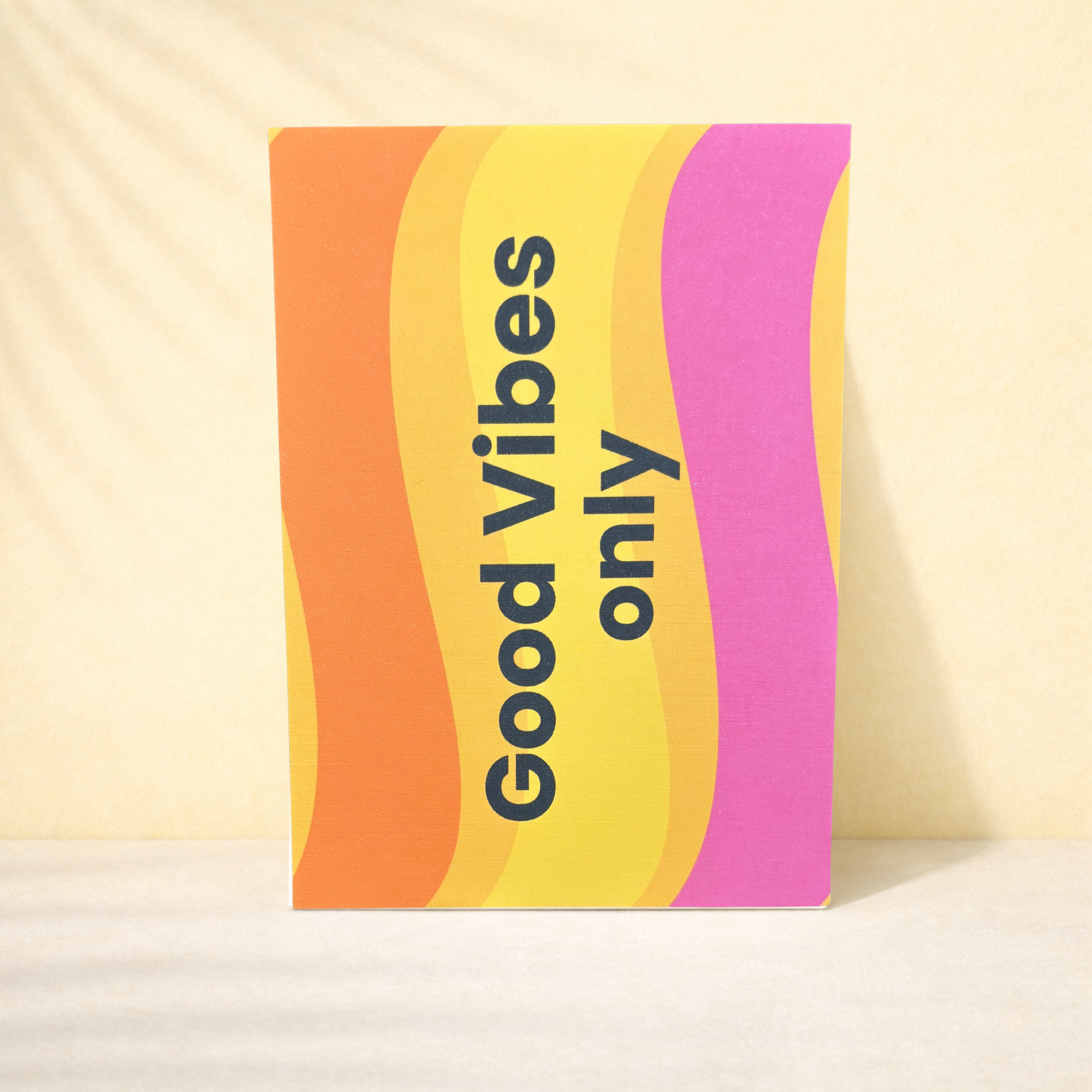 Grußkarte „Good Vibes Only“ – moderne Karte mit Umschlag auf 300g Papier