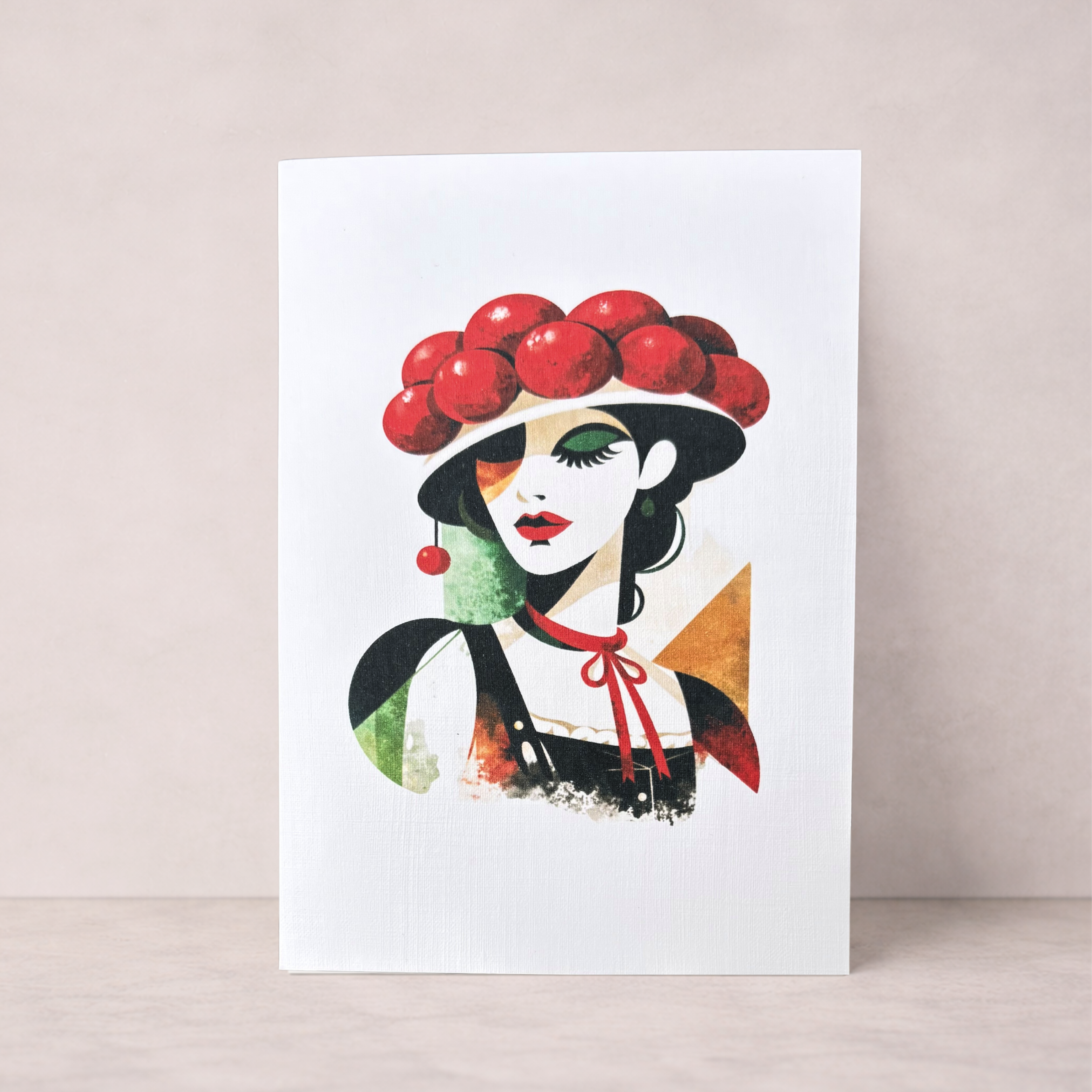 Leinen Grußkarte „Waldlicht“ – Black Forest Collection – harmonische Schwarzwald Kunstkarte in Naturtönen inkl. Umschlag