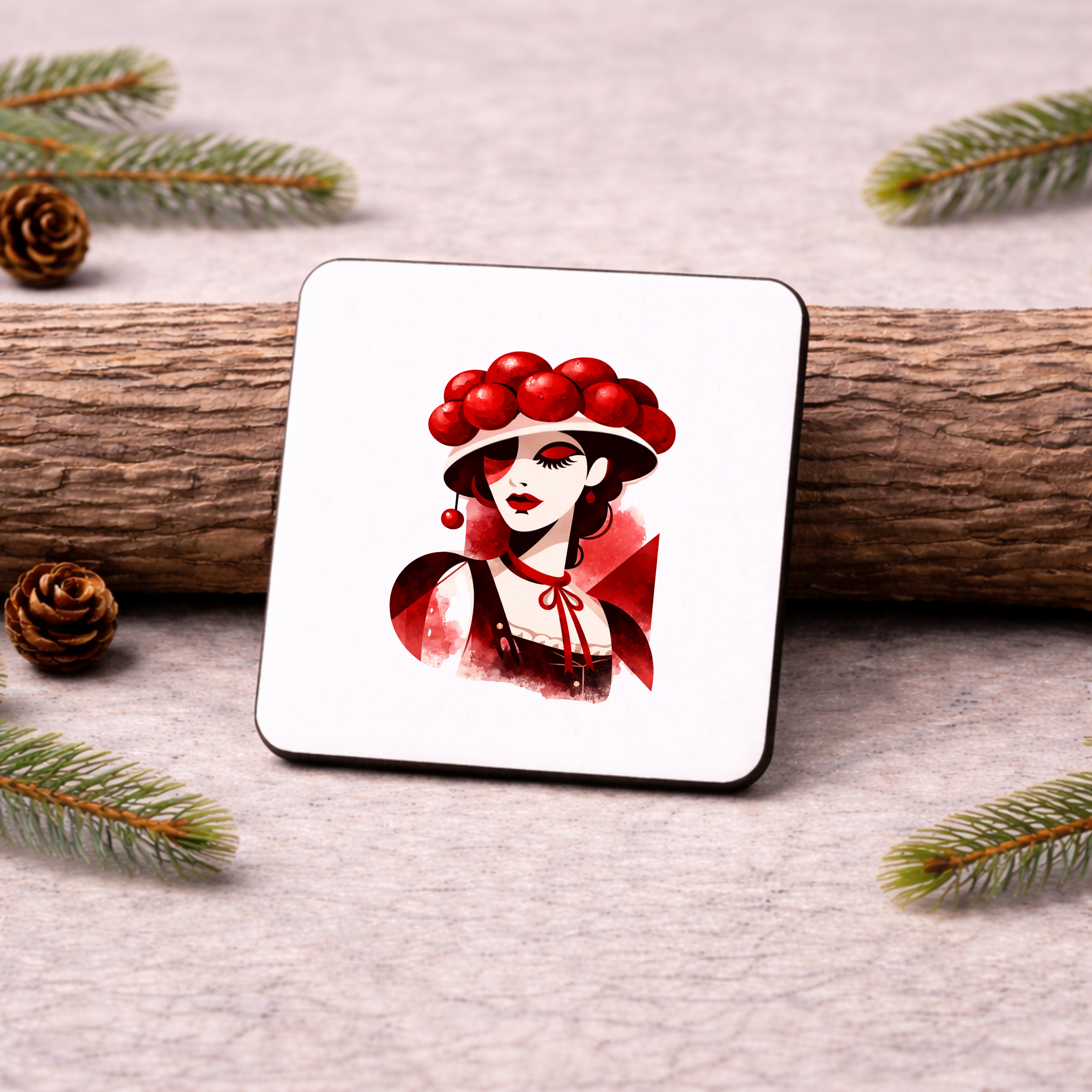 Untersetzer „Black Forest Collection“ – Schwarzwald Design aus Holz/Kork – einzeln oder als Set erhältlich