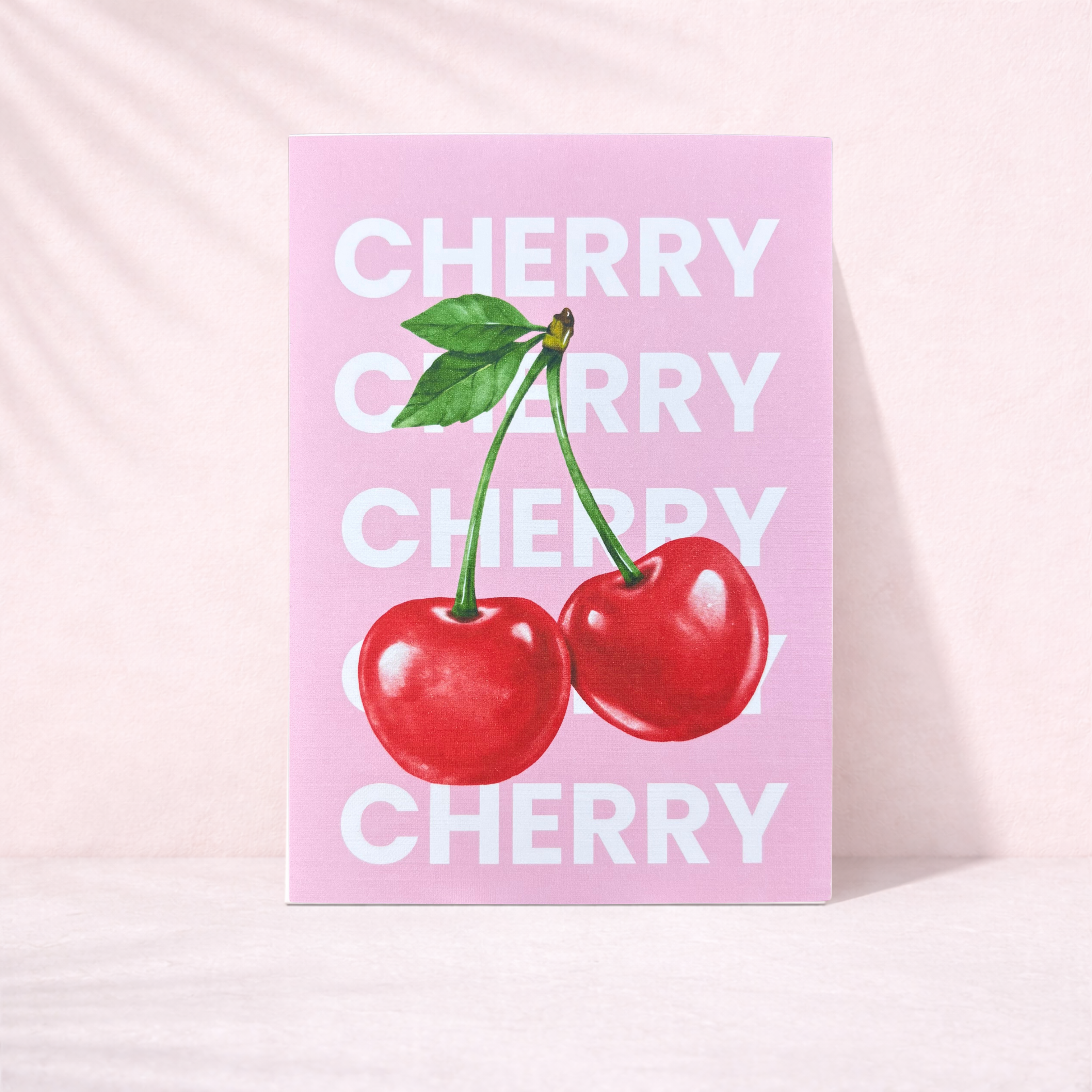 Grußkarte „Cherry“ mit Umschlag – moderne Karte auf 300g Papier