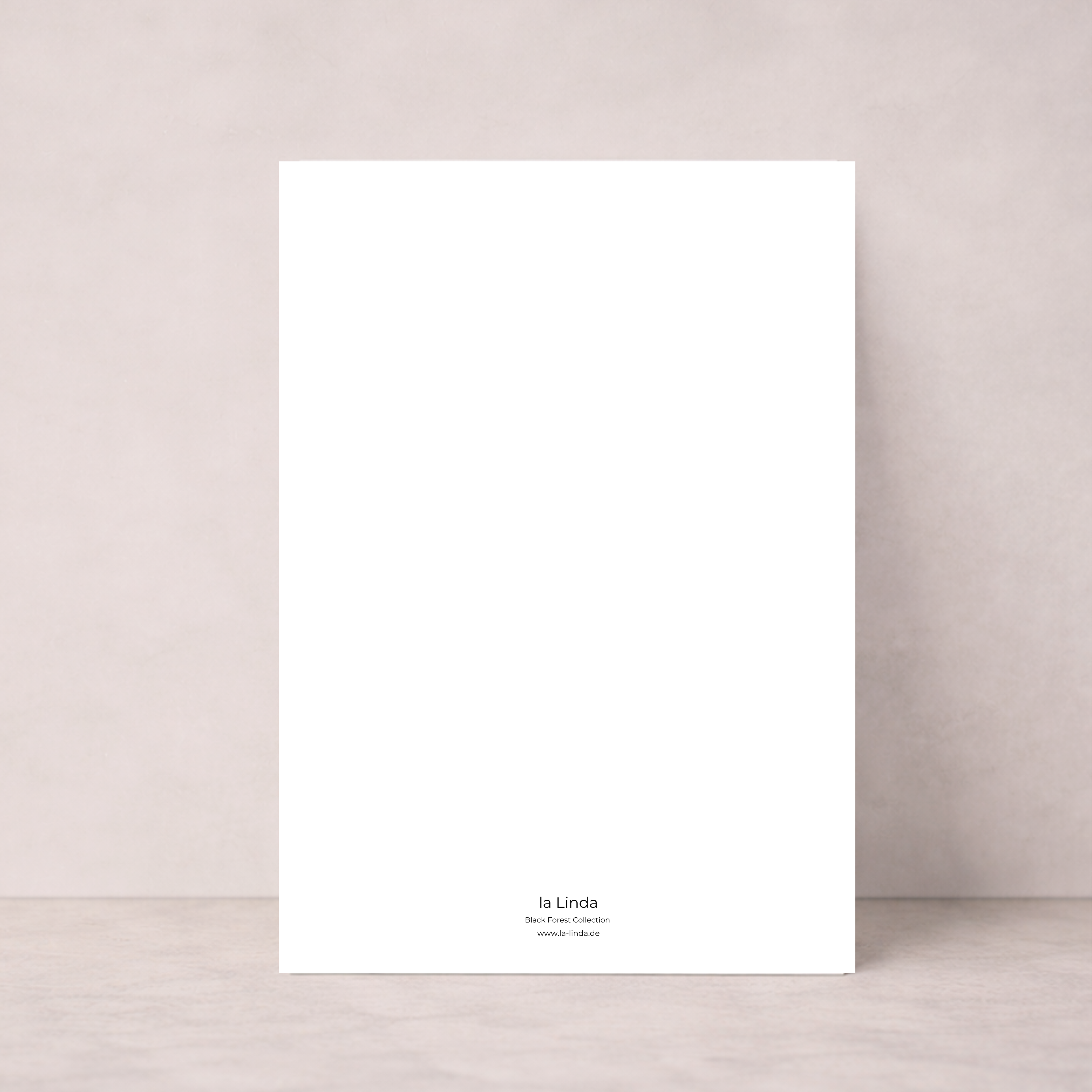 Leinen Grußkarte „Waldlicht“ – Black Forest Collection – harmonische Schwarzwald Kunstkarte in Naturtönen inkl. Umschlag