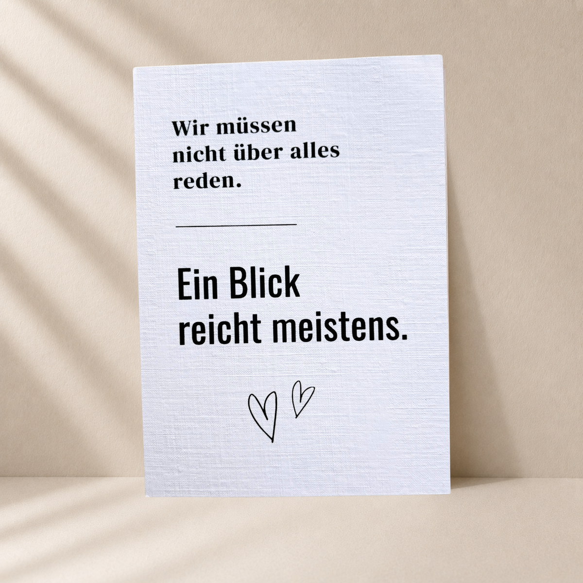 Freundschaftskarte „Ein Blick reicht meistens“ mit Umschlag (A6)