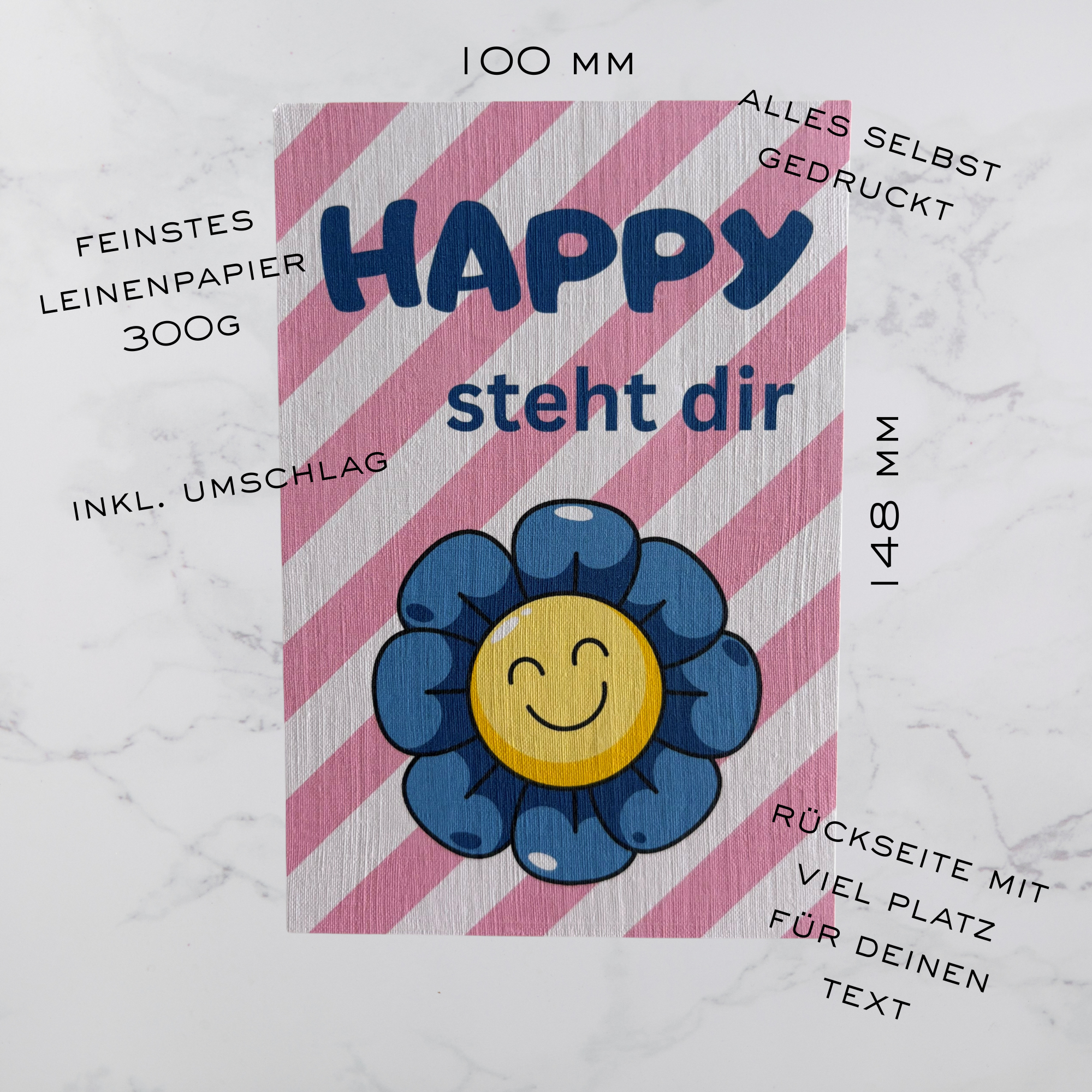 Grußkarte – happy steht Dir