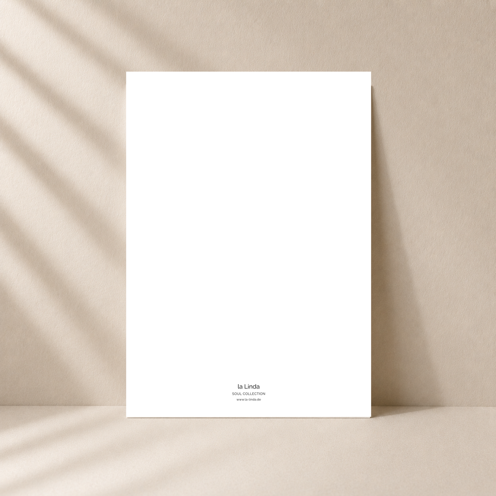 Grußkarte Ground Yourself – Leinenkarte mit Umschlag, Achtsamkeit, Balance & Geschenkidee
