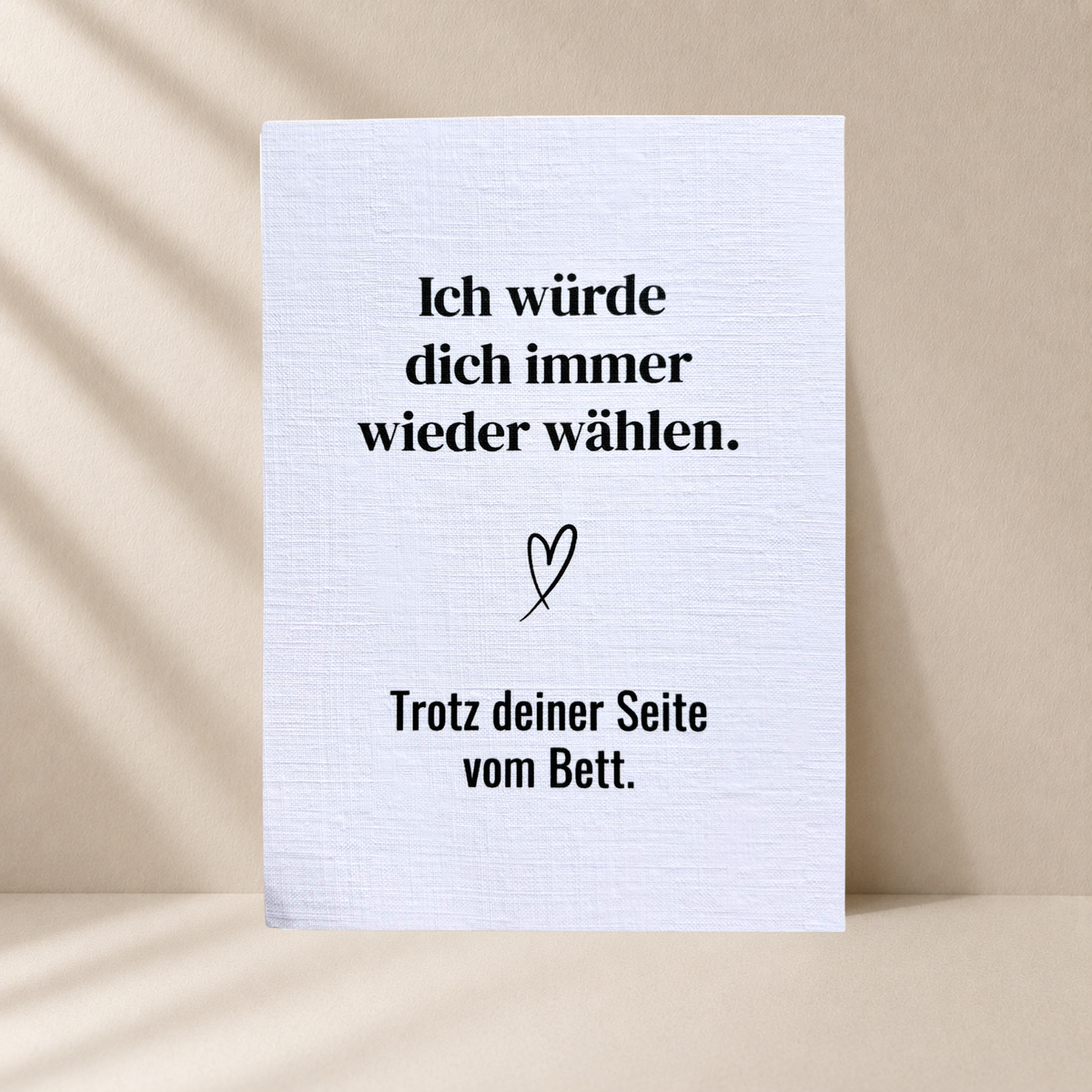 Lustige Liebeskarte für Partner „Immer wieder dich“ mit Umschlag (A6)