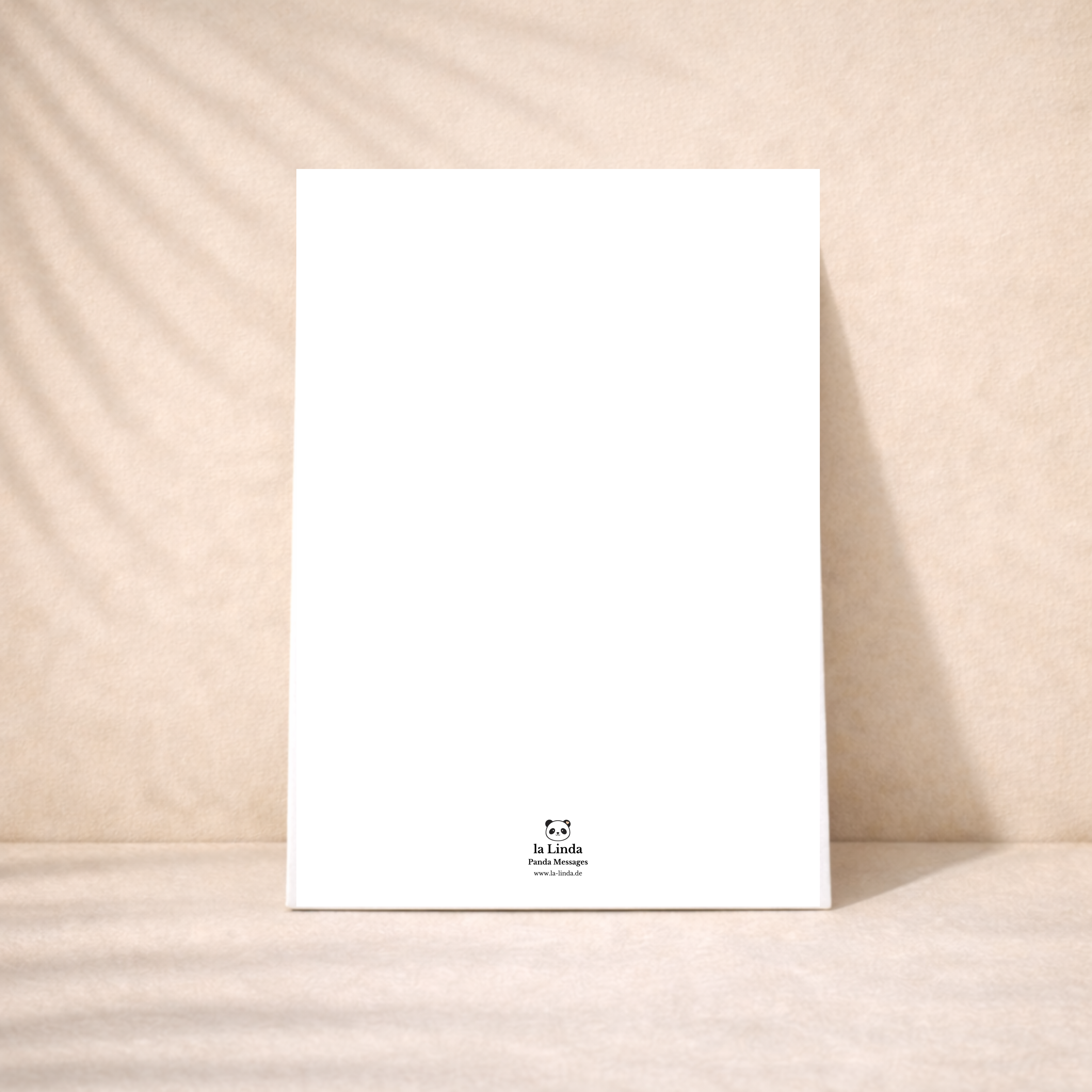 Leinen Grußkarte „Kleine Pause für die Seele“ – Panda Karte Selfcare inkl. Umschlag