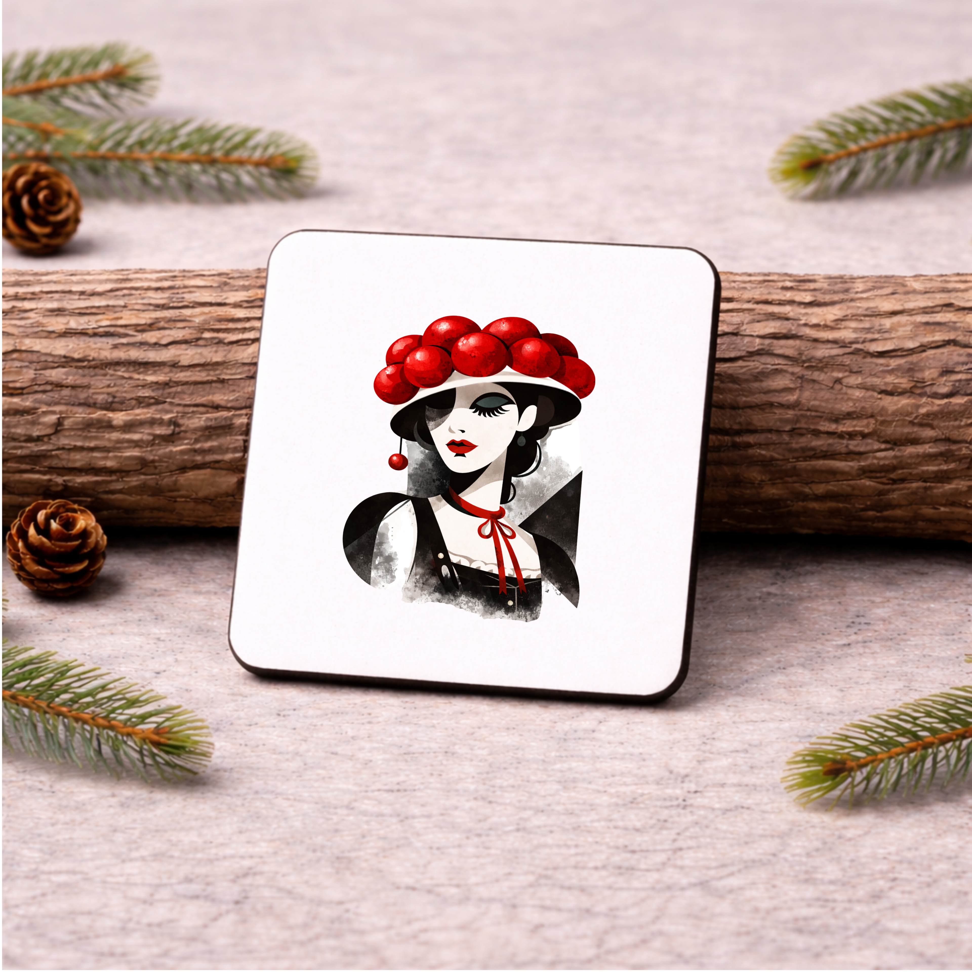 Untersetzer „Black Forest Collection“ – Schwarzwald Design aus Holz/Kork – einzeln oder als Set erhältlich