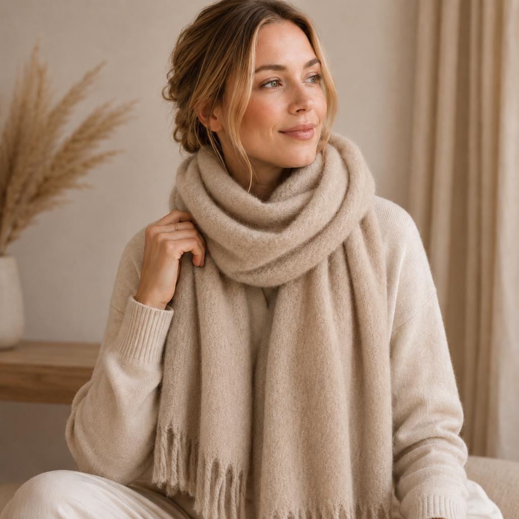 Soul Collection Schal „Slow Living“ - Kuscheliger Winterschal aus recyceltem Polyester