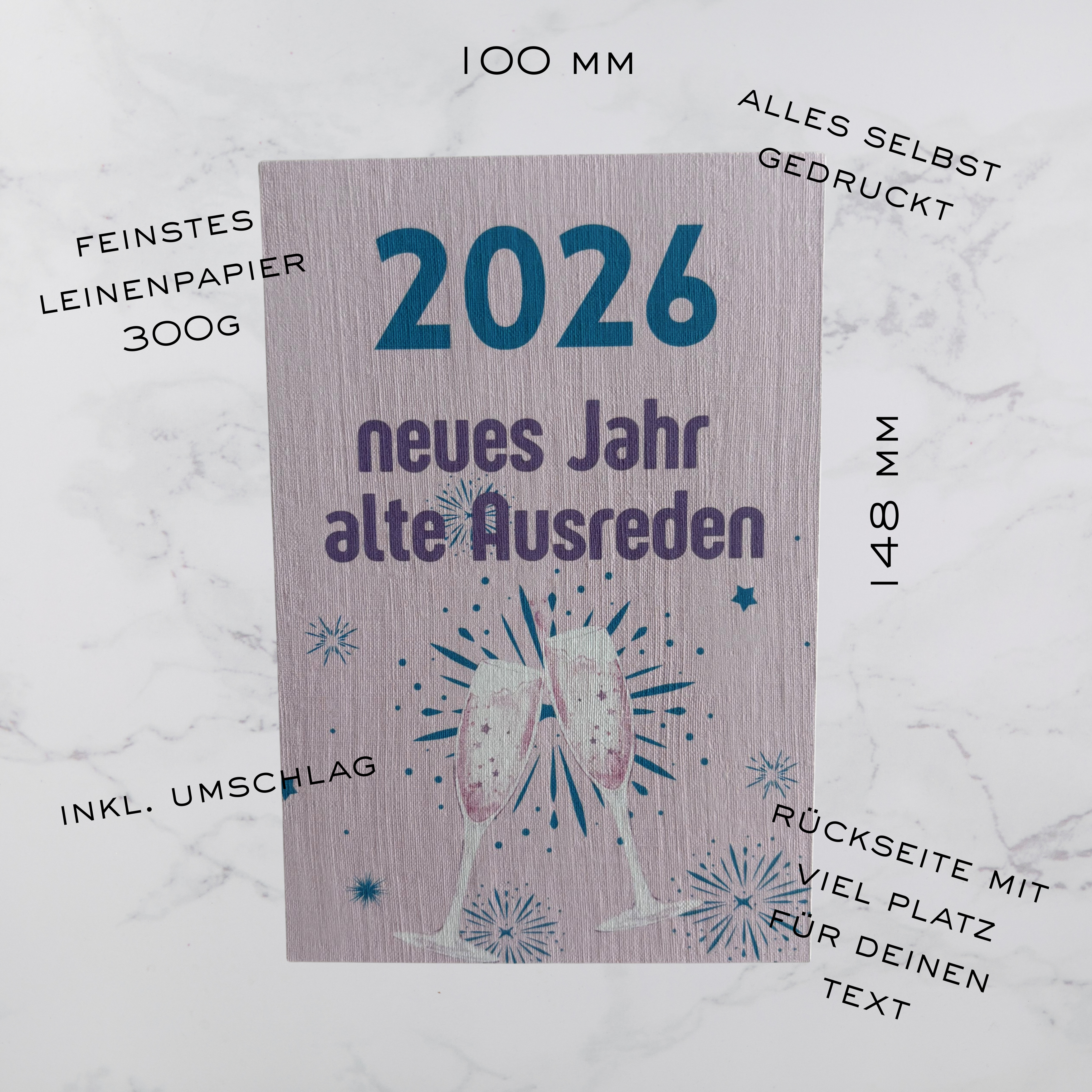Grußkarte – neues Jahr alte Ausreden