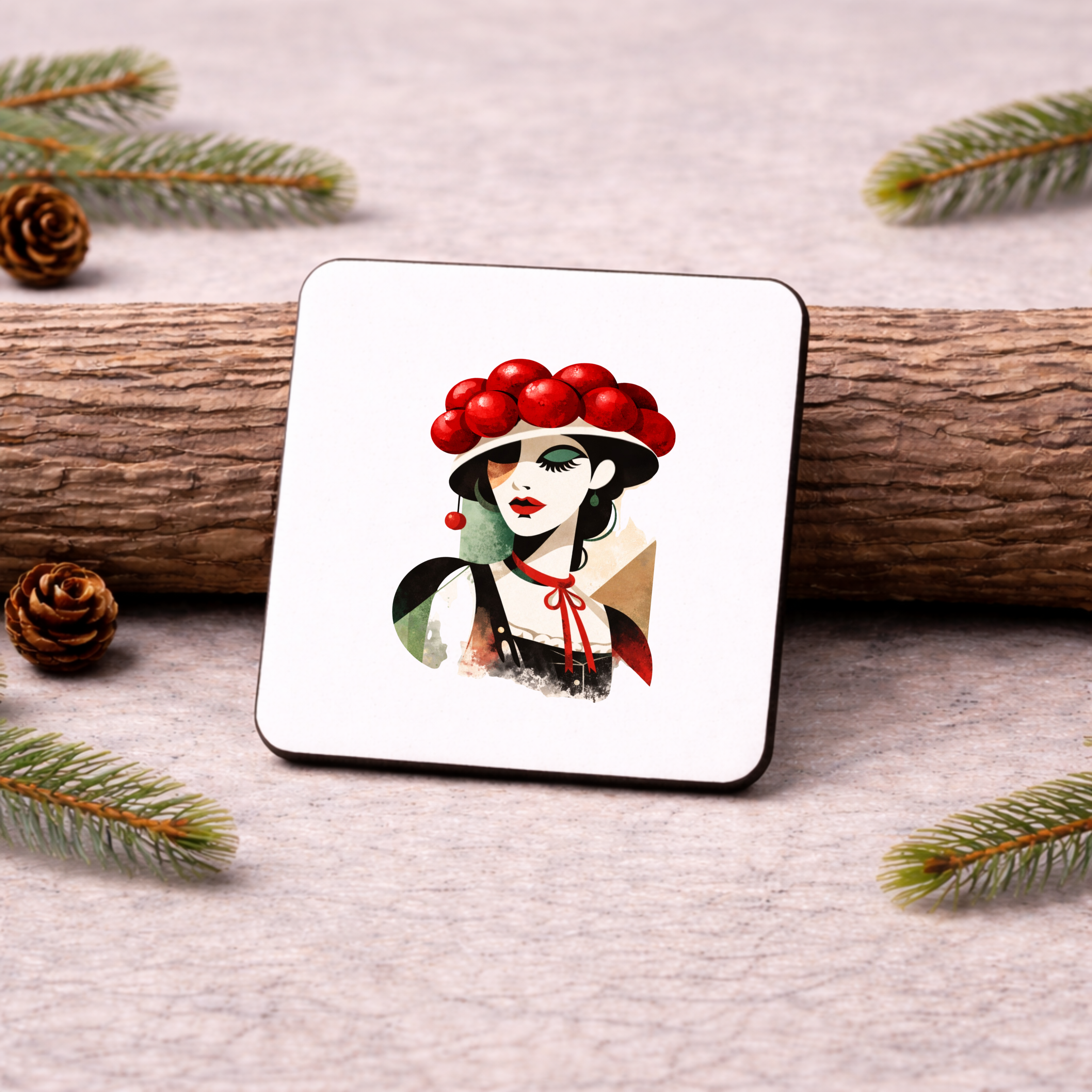 Untersetzer „Black Forest Collection“ – Schwarzwald Design aus Holz/Kork – einzeln oder als Set erhältlich