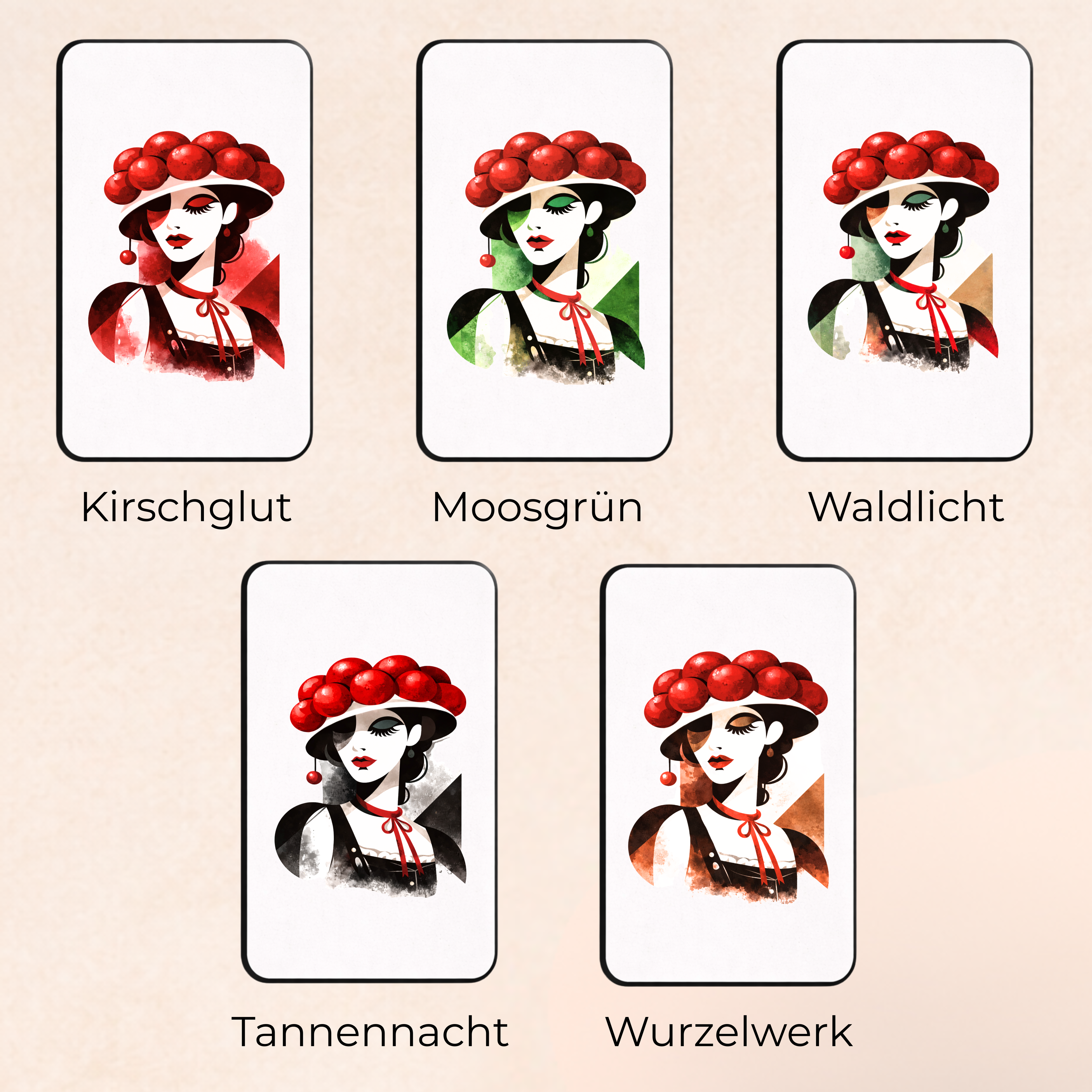 Magnete „Black Forest Collection“ – Schwarzwald Design aus Holz – einzeln oder als Set erhältlich