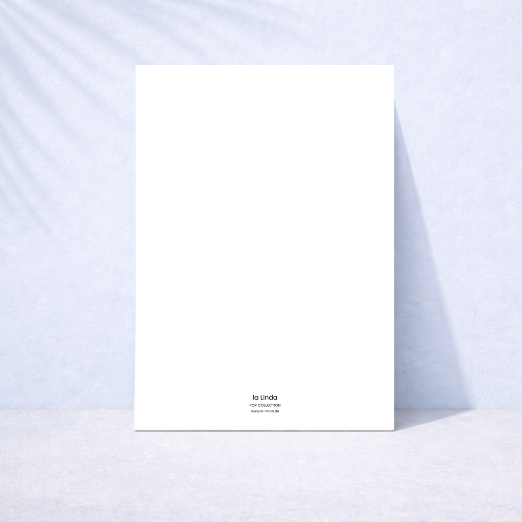 Postkarte „Life is a Party“ – Statement Karte aus Leinenpapier