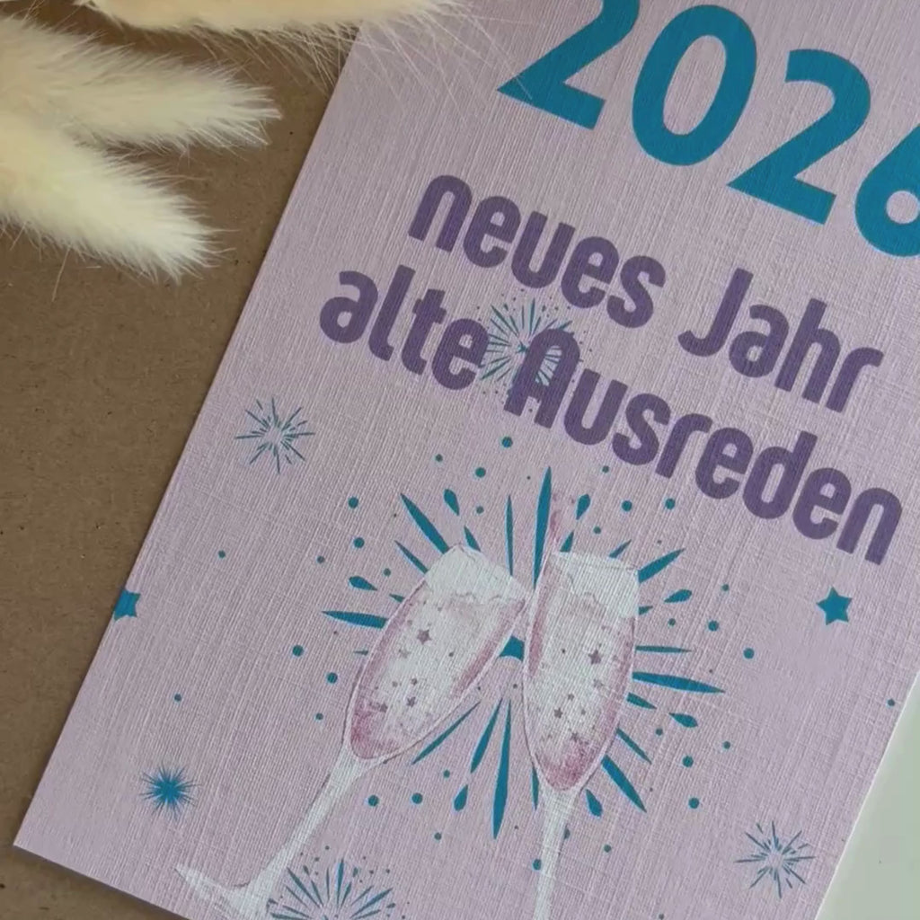 Grußkarte – neues Jahr alte Ausreden