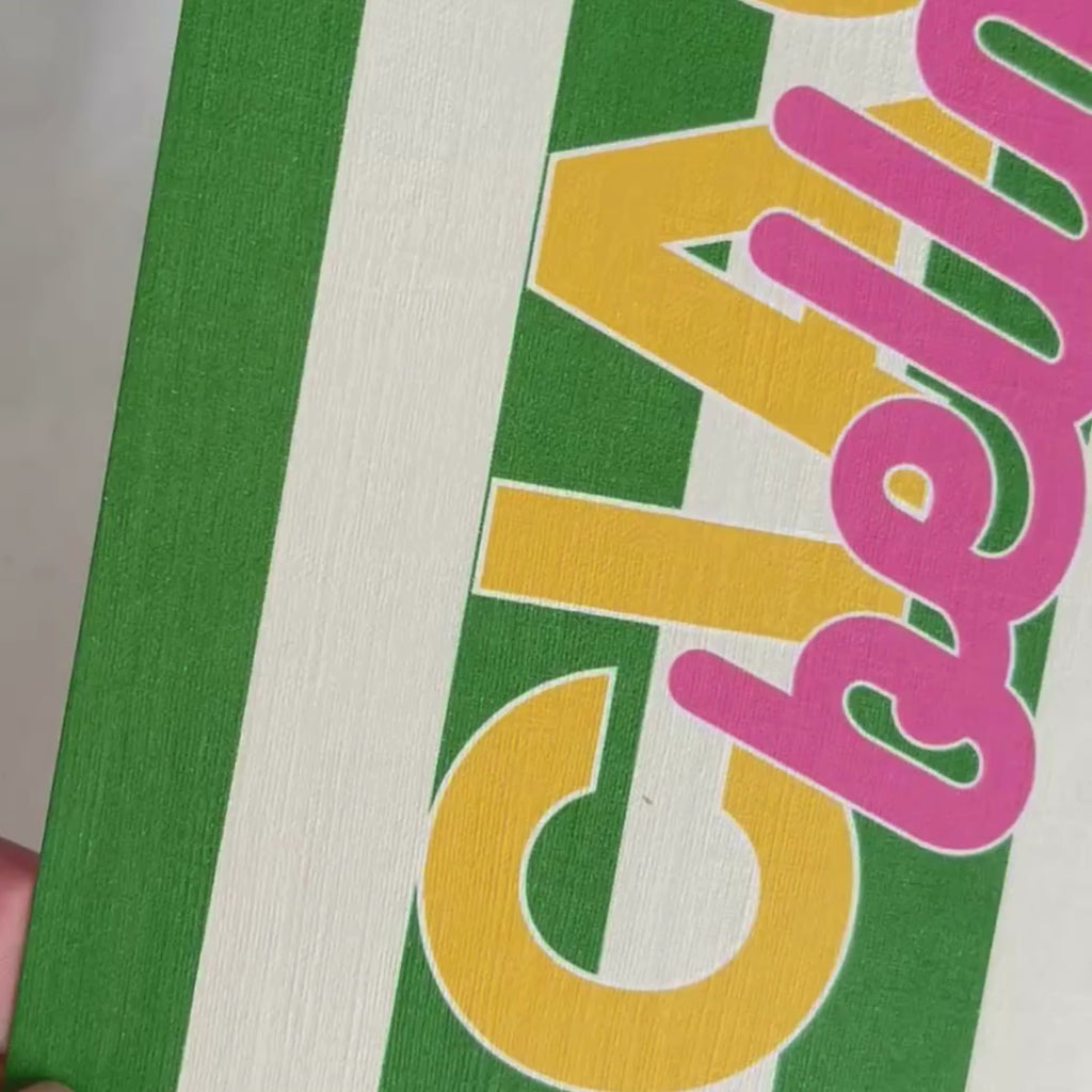 Leinen Grußkarte „Ciao Bella“ – moderne Karte mit Umschlag