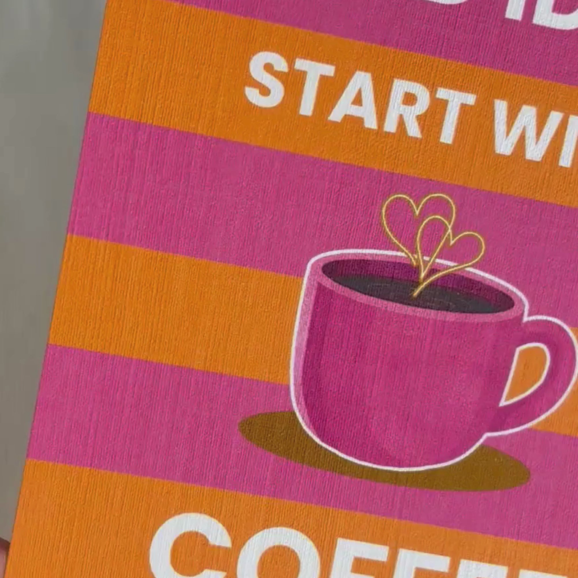 Grußkarte „Good Ideas Start with Coffee“ – moderne Karte mit Umschlag