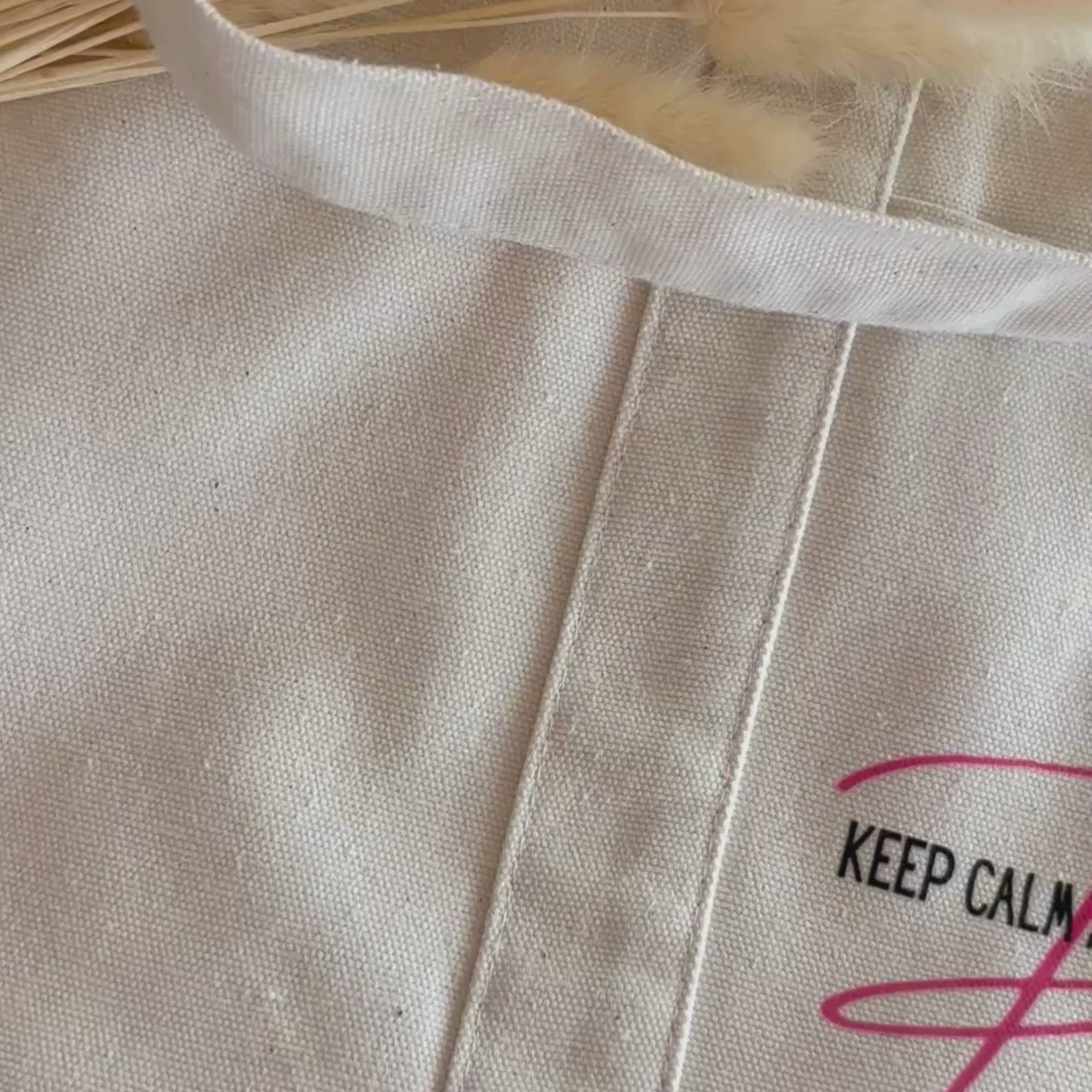Große Baumwoll Kühltasche – Keep Calm & Prosecco