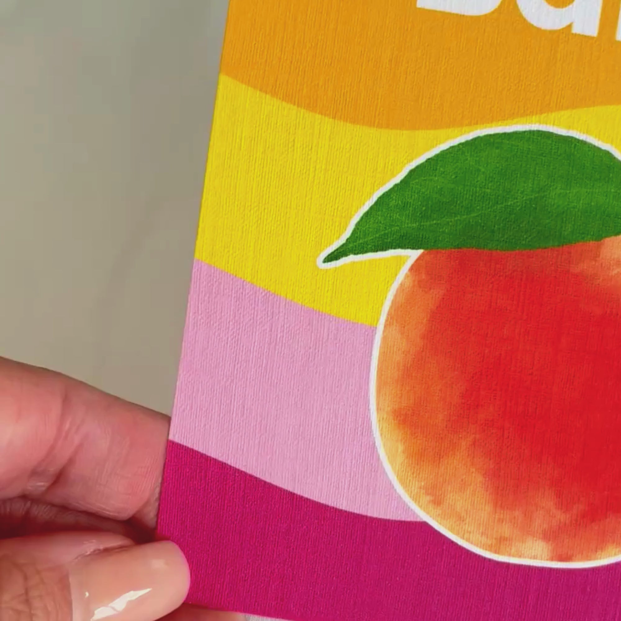 Grußkarte „Peachy Babe“ – moderne Karte mit Umschlag
