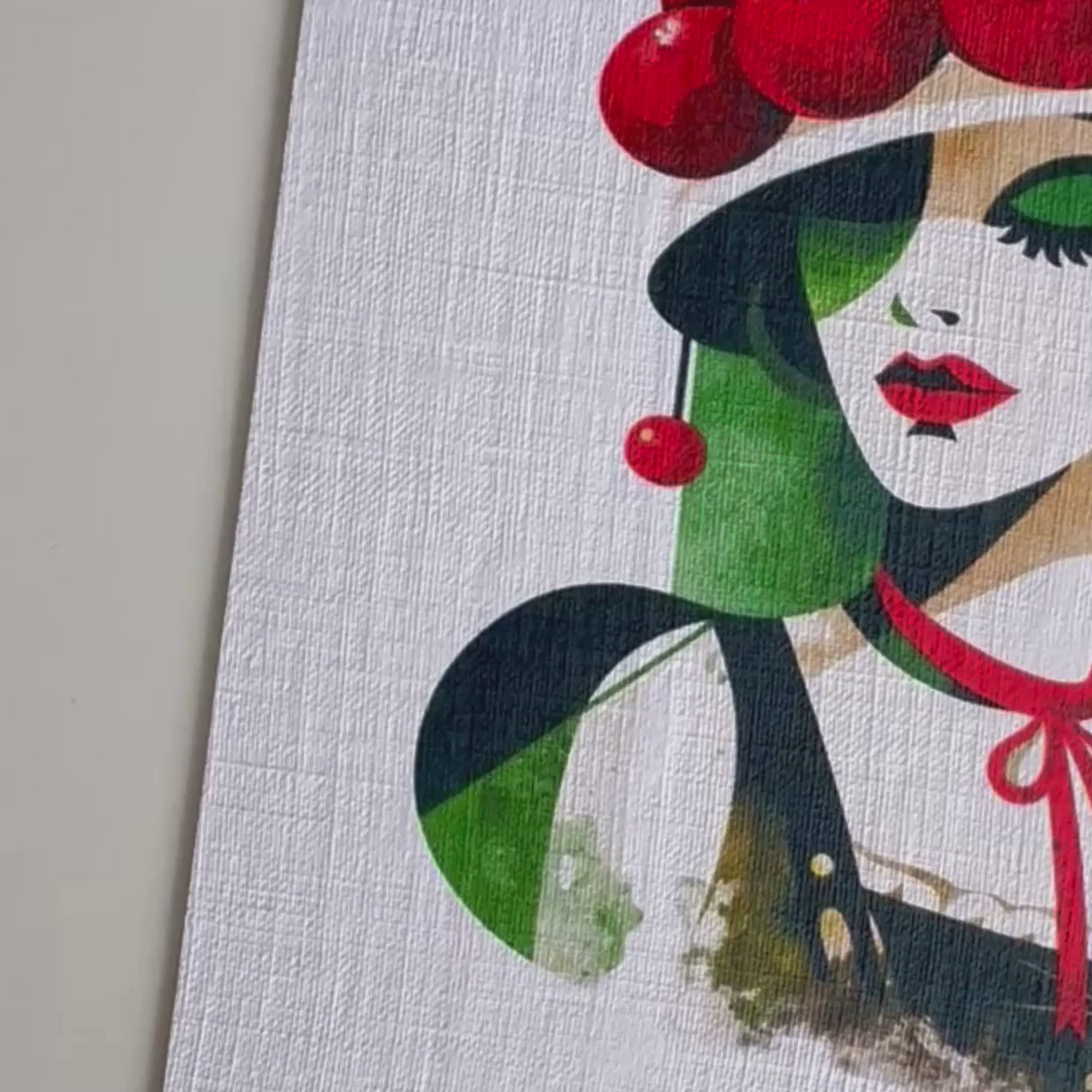 Leinen Grußkarte „Moosgrün“ – Black Forest Collection – elegante Schwarzwald Kunstkarte in Grüntönen inkl. Umschlag