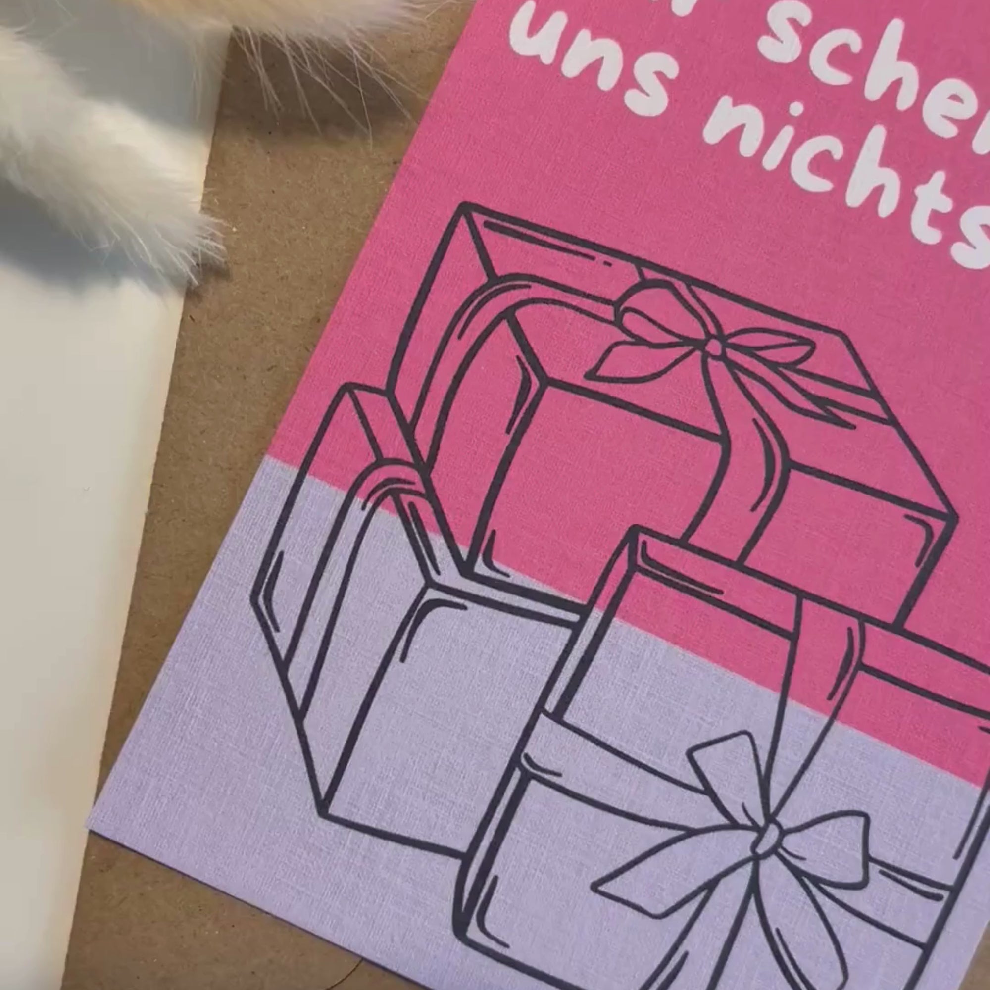 Grußkarte – wir schenken uns nichts