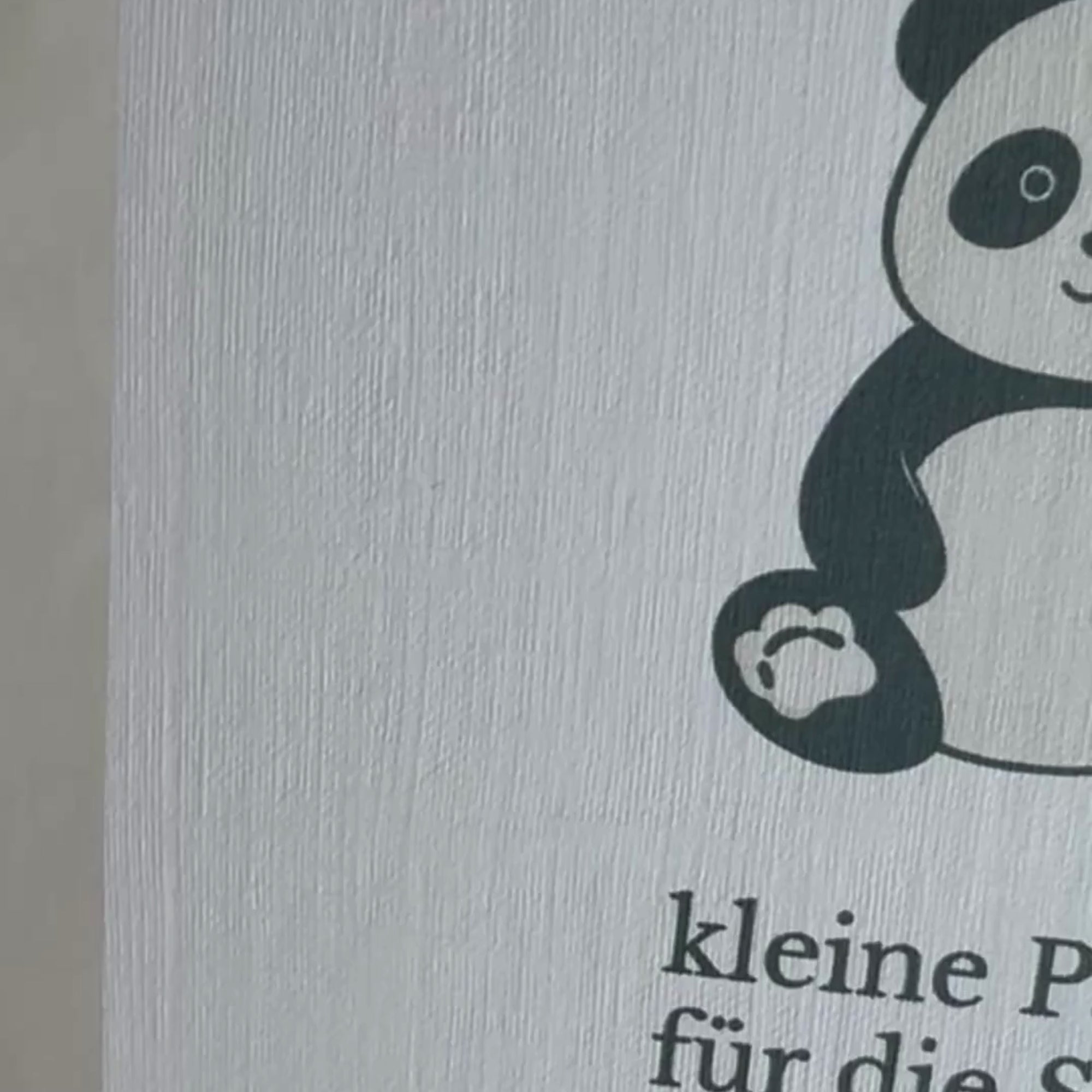 Leinen Grußkarte „Kleine Pause für die Seele“ – Panda Karte Selfcare inkl. Umschlag